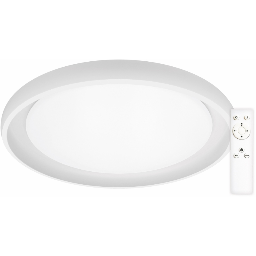 Top Light - LED Zatemnitvena stropna svetilka SALERNO LED/60W/230V 3000-6500K pr. 60 cm bela + Daljinski upravljalnik