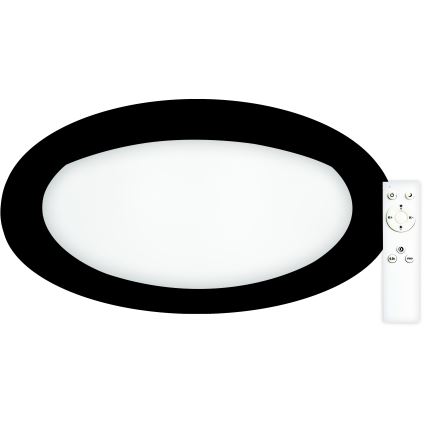 Top Light - LED Zatemnitvena stropna svetilka SALERNO LED/60W/230V 3000-6500K pr. 60 cm črna + Daljinski upravljalnik