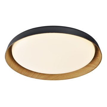 Top Light - LED Zatemnitvena stropna svetilka SATELLITE LED/48W/230V 3000-6500K pr. 53 cm črna/rjava + Daljinski upravljalnik