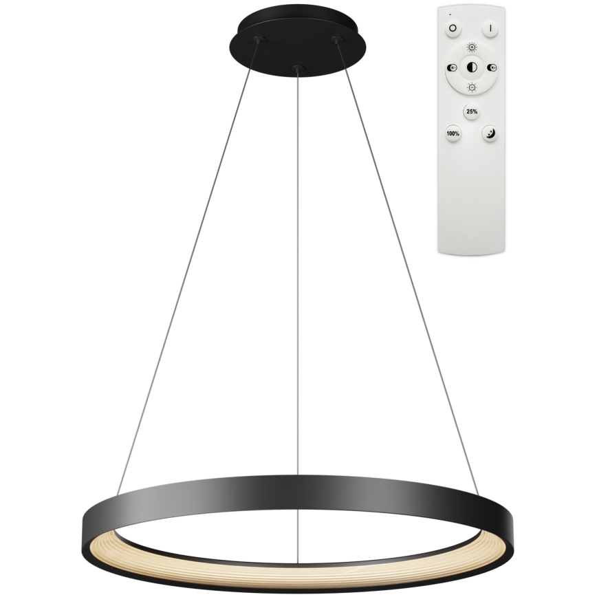 Top Light - LED Zatemnitveni lestenec na vrvici ORBIT LED/40W/230V 3000-6500K pr. 50 cm črna + Daljinski upravljalnik