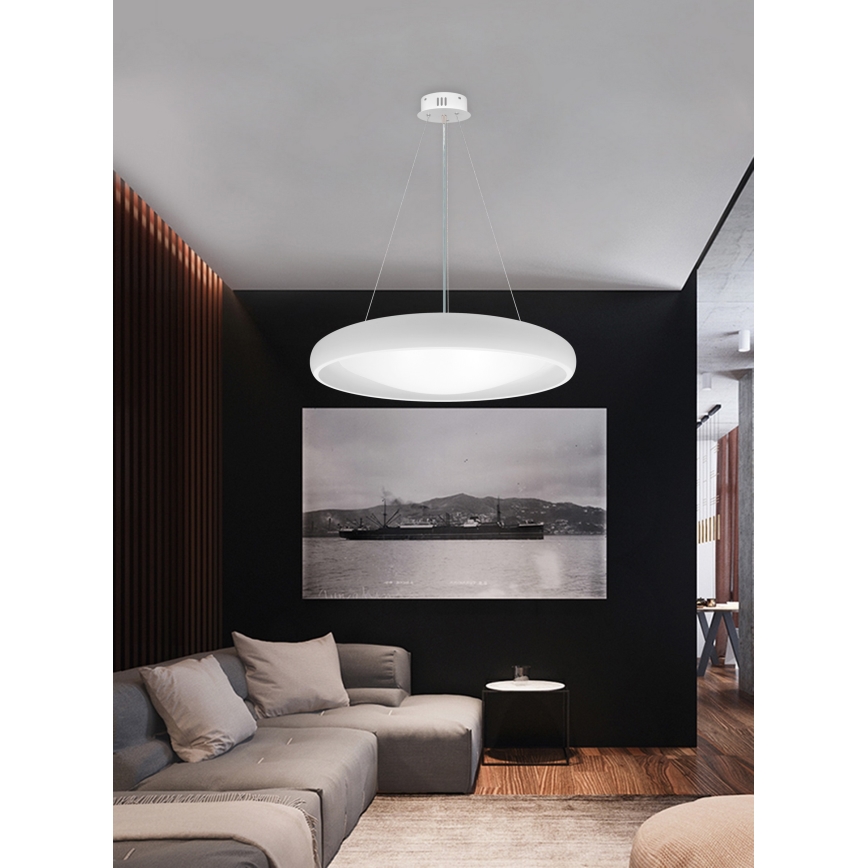 Top Light - LED Zatemnitveni lestenec na vrvici SALERNO LED/60W/230V 3000-6500K pr. 60 cm bela + Daljinski upravljalnik