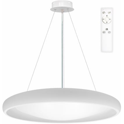 Top Light - LED Zatemnitveni lestenec na vrvici SALERNO LED/60W/230V 3000-6500K pr. 60 cm bela + Daljinski upravljalnik
