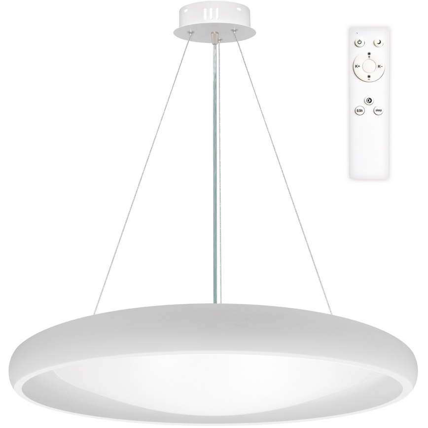 Top Light - LED Zatemnitveni lestenec na vrvici SALERNO LED/60W/230V 3000-6500K pr. 60 cm bela + Daljinski upravljalnik