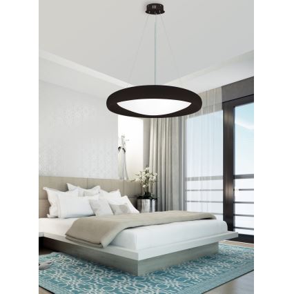 Top Light - LED Zatemnitveni lestenec na vrvici SALERNO LED/60W/230V 3000-6500K pr. 60 cm črna + Daljinski upravljalnik