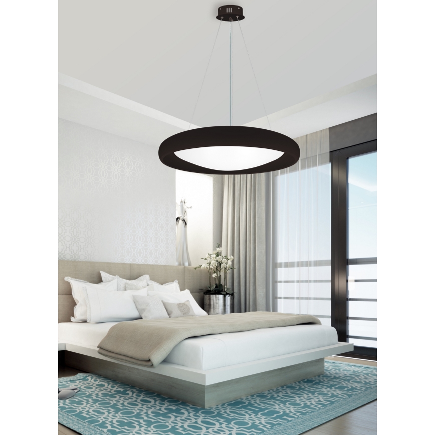 Top Light - LED Zatemnitveni lestenec na vrvici SALERNO LED/60W/230V 3000-6500K pr. 60 cm črna + Daljinski upravljalnik