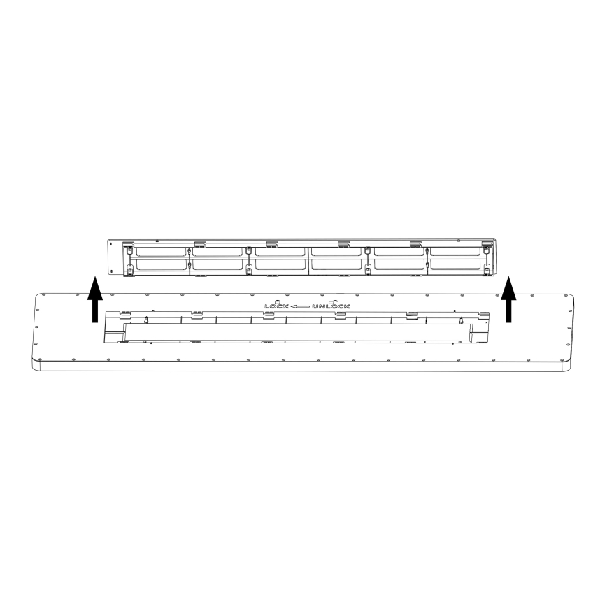 Top Light - LED Zatemnitveni panel REVIT LED/70W/230V 3000-6500K 120x30 cm črna + Daljinski upravljalnik