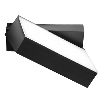 Top Light - LED zunanja stenska svetilka FLIP LED/12W/230V 3000/4000/6000K IP54 črna