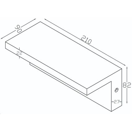 Top Light - LED Zunanja stenska svetilka ELON LED/10W/230V 4000K IP54