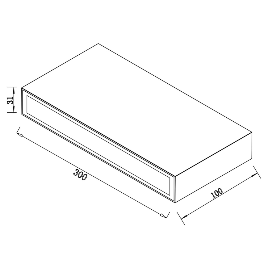 Top Light - LED Zunanja stenska svetilka OBLIGO LED/12W/230V IP65 bela