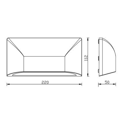 Top Light - LED Zunanja stenska svetilka LED/6W/230V IP65