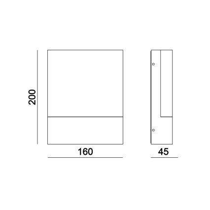 Top Light - LED Zunanja stenska svetilka NOEL LED/10W/230V IP54 črna