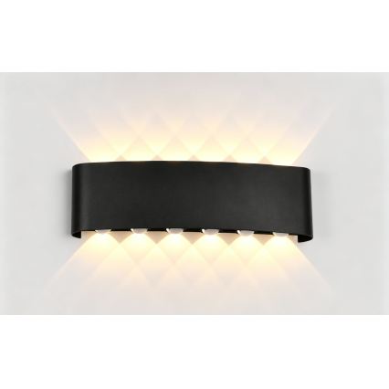 Top Light - LED zunanje stensko svetilo RAY LED/10W/230V 3000/4000/6500K IP54 črna