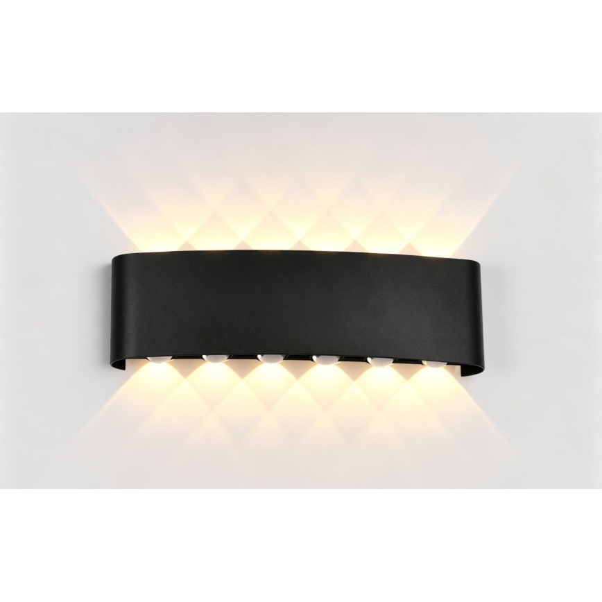Top Light - LED zunanje stensko svetilo RAY LED/10W/230V 3000/4000/6500K IP54 črna