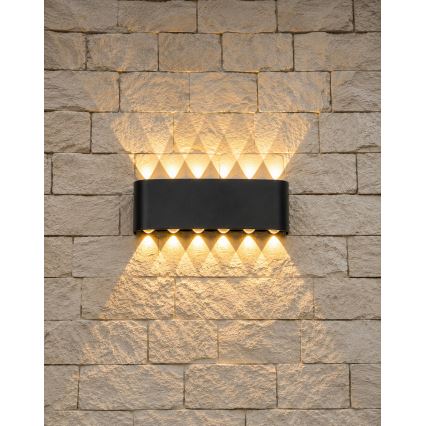 Top Light - LED zunanje stensko svetilo RAY LED/10W/230V 3000/4000/6500K IP54 črna