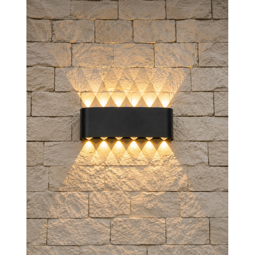 Top Light - LED zunanje stensko svetilo RAY LED/10W/230V 3000/4000/6500K IP54 črna