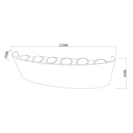 Top Light - LED zunanje stensko svetilo RAY LED/10W/230V 3000/4000/6500K IP54 črna