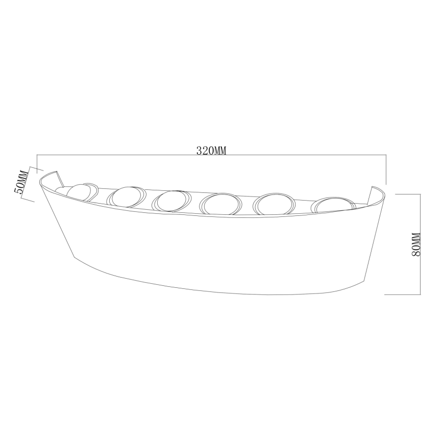 Top Light - LED zunanje stensko svetilo RAY LED/10W/230V 3000/4000/6500K IP54 črna