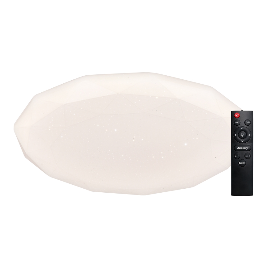 Top Light - LED zatemnljivo kopalniško stropno svetilo SPARKLE LED/60W/230V 3000-6500K IP44, premer 49 cm, bela + daljinski upravljalnik