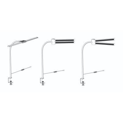 Top Light - LED Zatemnjevalna namizna svetilka s sponko LYRA LED/18W/230V 3000-6500K črna