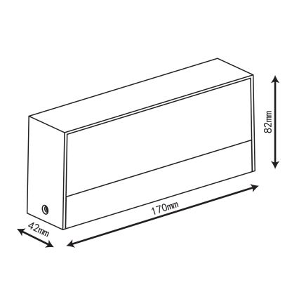 Top Light - LED zunanja stenska svetilka IMOLA LED/10W/230V 3000/4000/6000K IP54 17 cm črna
