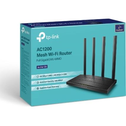 TP-Link - Brezžični gigabitni MU-MIMO usmerjevalnik Archer C6 V3.2 Wi-Fi