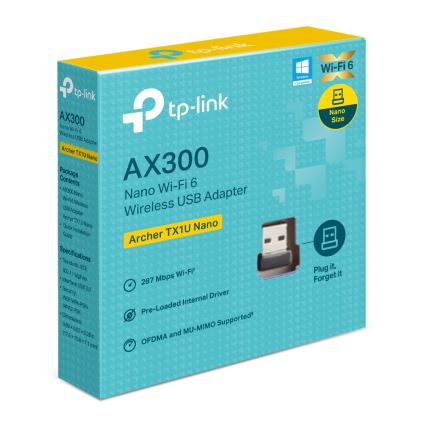 TP-Link - Brezžični Wi-Fi 6 USB nano adapter