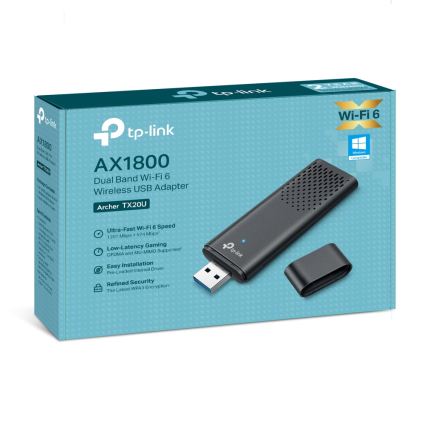 TP-Link - Dvopasovni brezžični USB adapter z Wi-Fi 6 Archer TX20U