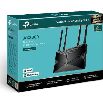 TP-Link - dvopasovni gigabitni Wi-Fi 6 usmerjevalnik Archer AX53