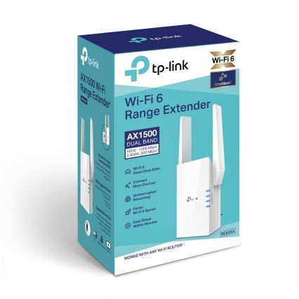 TP-Link - Dvopasovni Wi-Fi 6 razširjevalec RE505X