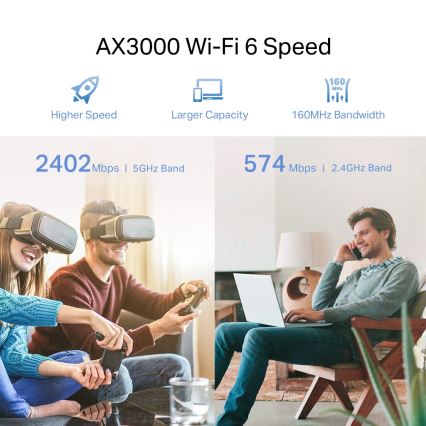 TP-Link - Dvopasovni Wi-Fi 6 razširjevalec RE705X