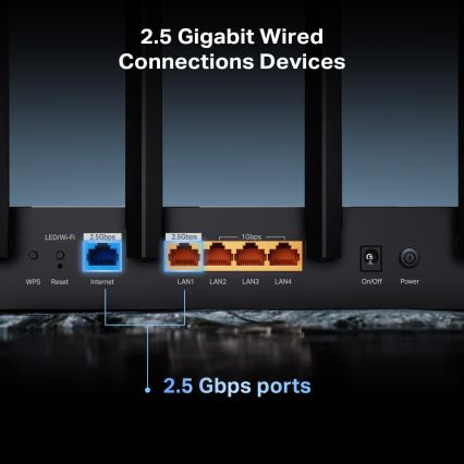 TP-Link - dvopasovni Wi-Fi 7 usmerjevalnik Archer BE400