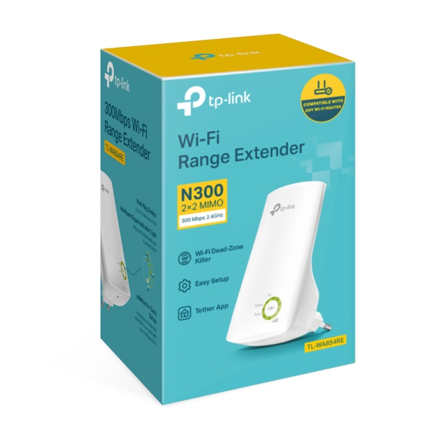 TP-Link - Enopasovni Wi-Fi 4 razširjevalnik N300
