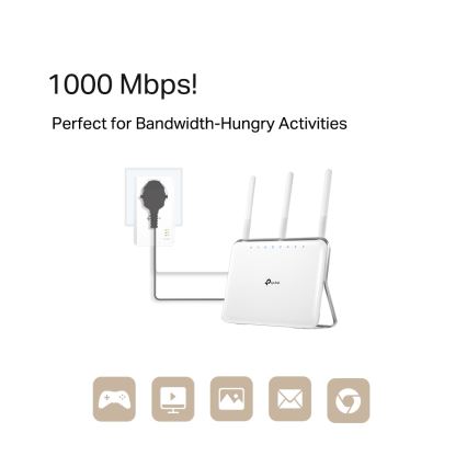TP-Link - gigabitni Powerline komplet s Wi‑Fi in prehodno vtičnico