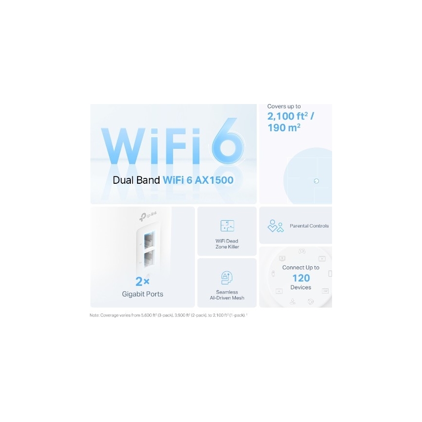 TP-Link - Komplet 2x Wi‑Fi 6 mesh sistem Deco X10 za celotno gospodinjstvo