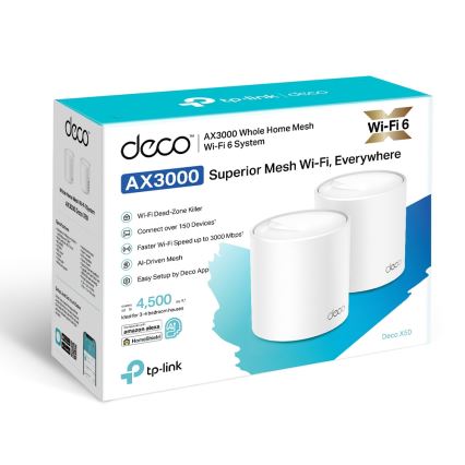 TP-Link - Komplet 2x Wi‑Fi 6 mesh sistem za celoten dom Deco X50