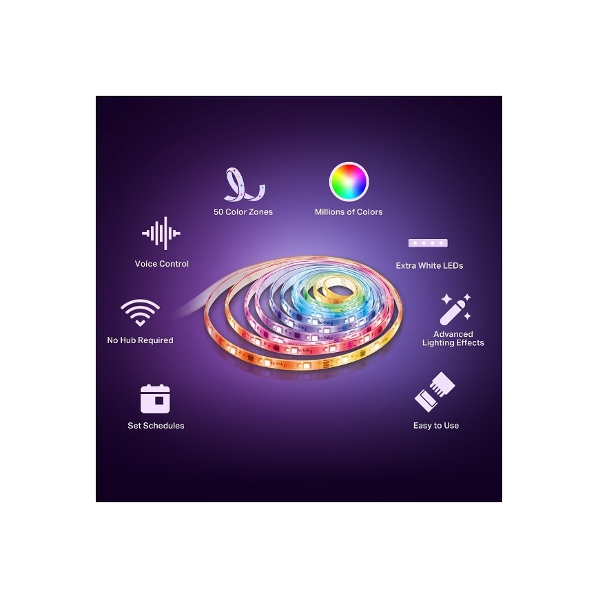 TP-Link - LED RGBW zatemljiv trak 5 m LED/13W/230V Wi-Fi