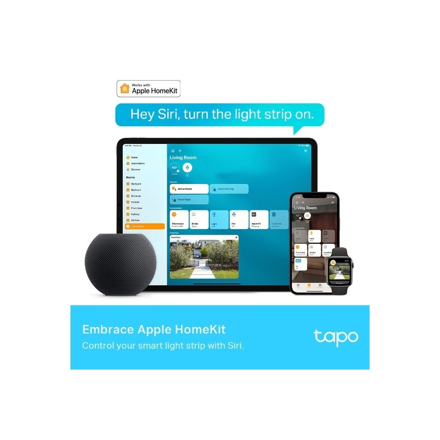 TP-Link - LED RGBW zatemljiv trak 5 m LED/24W/230V Wi-Fi