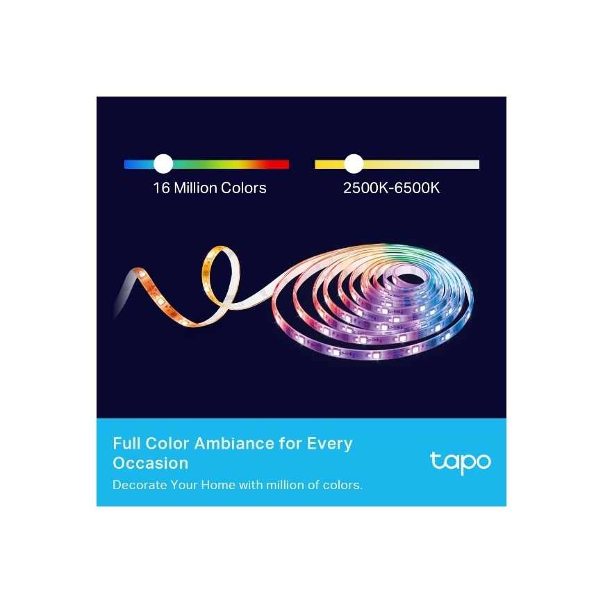 TP-Link - LED RGBW zatemljiv trak 5 m LED/24W/230V Wi-Fi