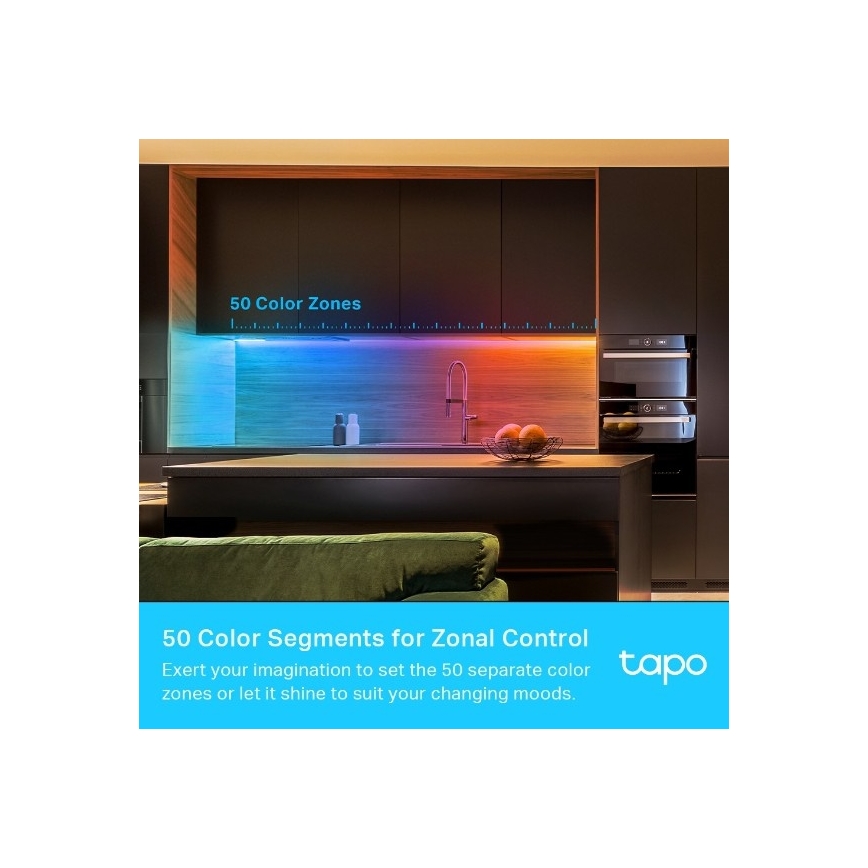 TP-Link - LED RGBW zatemljiv trak 5 m LED/24W/230V Wi-Fi