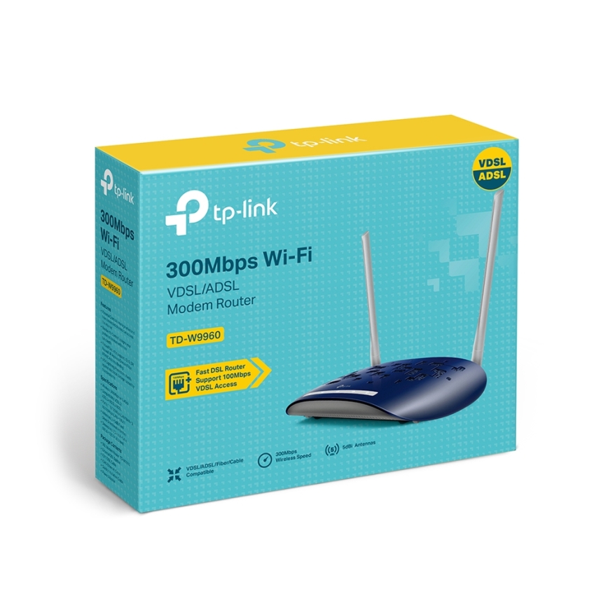 TP-Link - Modem in usmerjevalnik 300Mbps Wireless N VDSL/ADSL TD-W9960 Wi-Fi