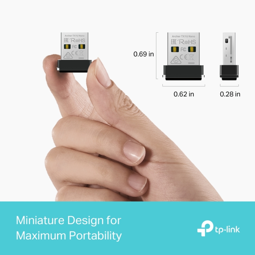 TP-Link - Nano Wi-Fi 6 brezžični USB adapter