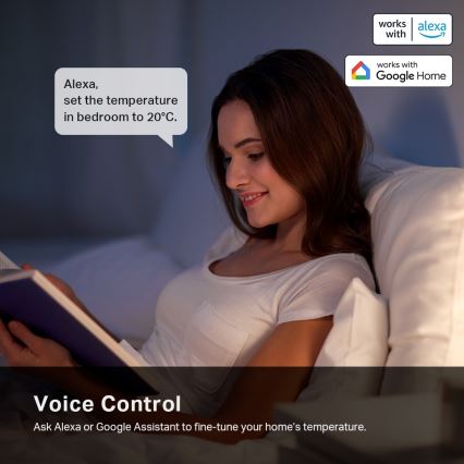 TP-Link - Pametna termostatska glava z LCD zaslonom 2xAA Tuya