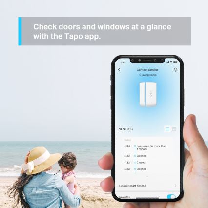 TP-Link - Pametni kontaktni senzor 1xCR2032 Wi-Fi