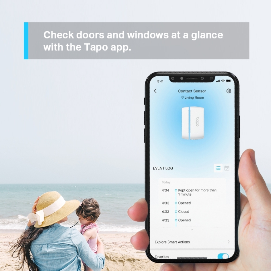 TP-Link - Pametni kontaktni senzor 1xCR2032 Wi-Fi