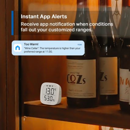TP-Link - Pametni merilnik temperature in vlažnosti, 2×AAA
