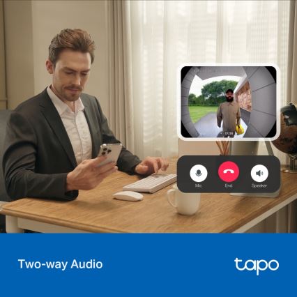 TP-Link - Pametni mini video zvonček Wi-Fi