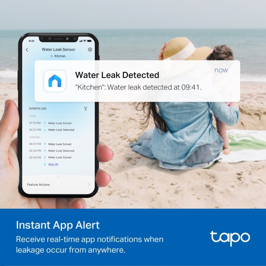 TP-Link - Pametni senzor za zaznavanje puščanja vode 2xAAA