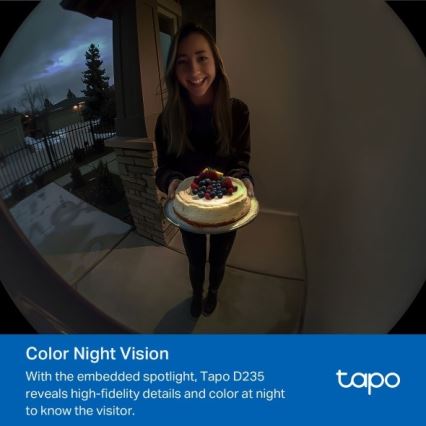 TP-Link - Pametni video zvonec 2K 10000 mAh IP66 Wi-Fi Tuya