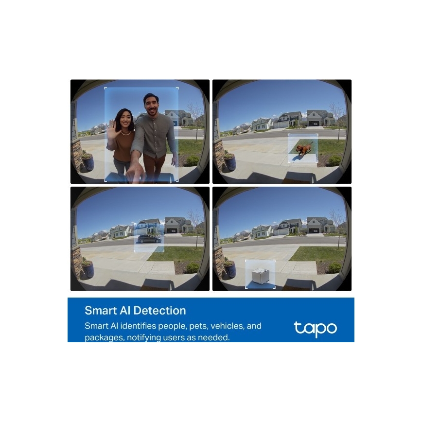 TP-Link - Pametni video zvonec 2K 10000 mAh IP66 Wi-Fi Tuya