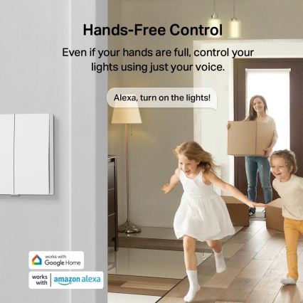 TP-Link - Pametno dvojno stikalo za luči 2xAAA Wi-Fi